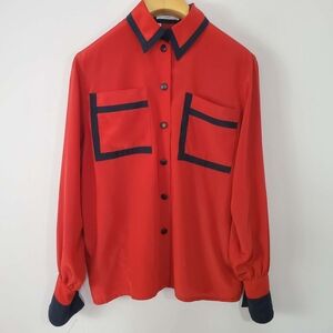 Franck Olivier Paris Red Black Blouse